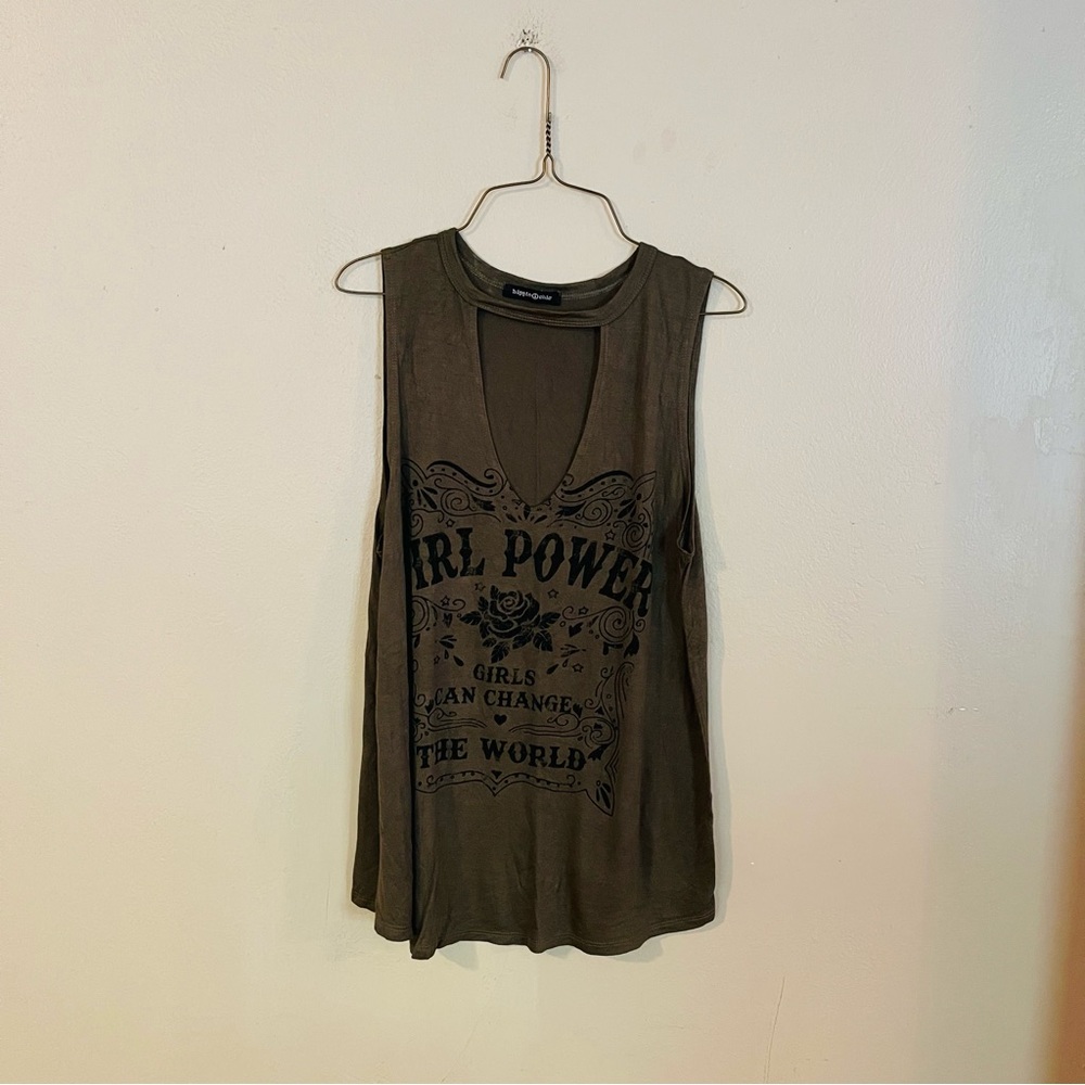 GUC Girl Power Themed Knit Tank Top